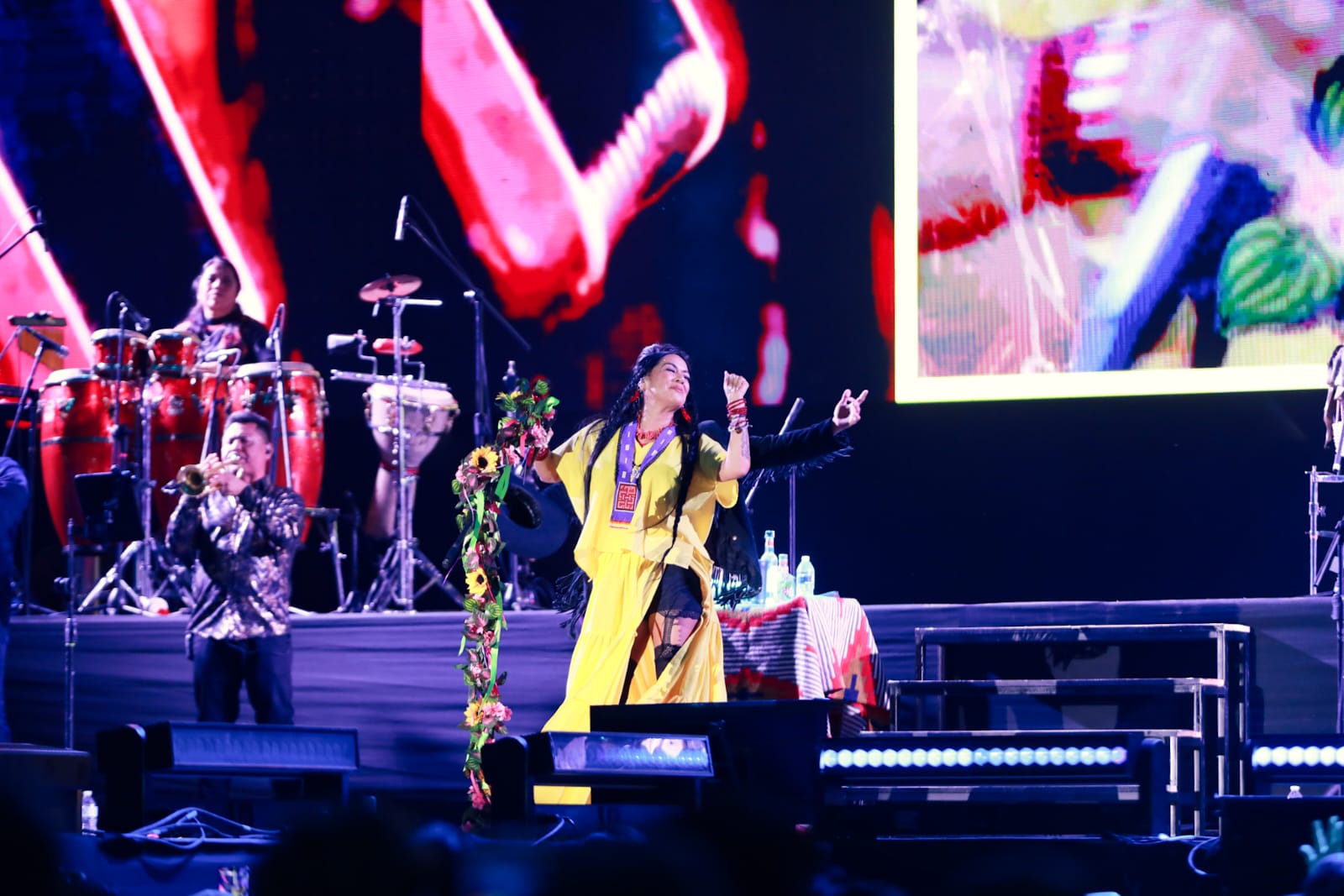 🎶✨ Así se vivió el concierto de Lila Downs en el Foro de las Estrellas de la Feria Nacional de San Marcos.